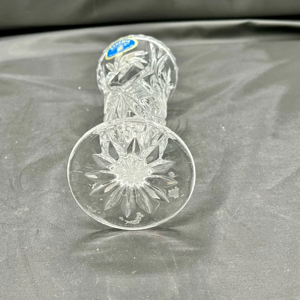 Vintage Bohemia Crystal Czech Republic Bud Vase